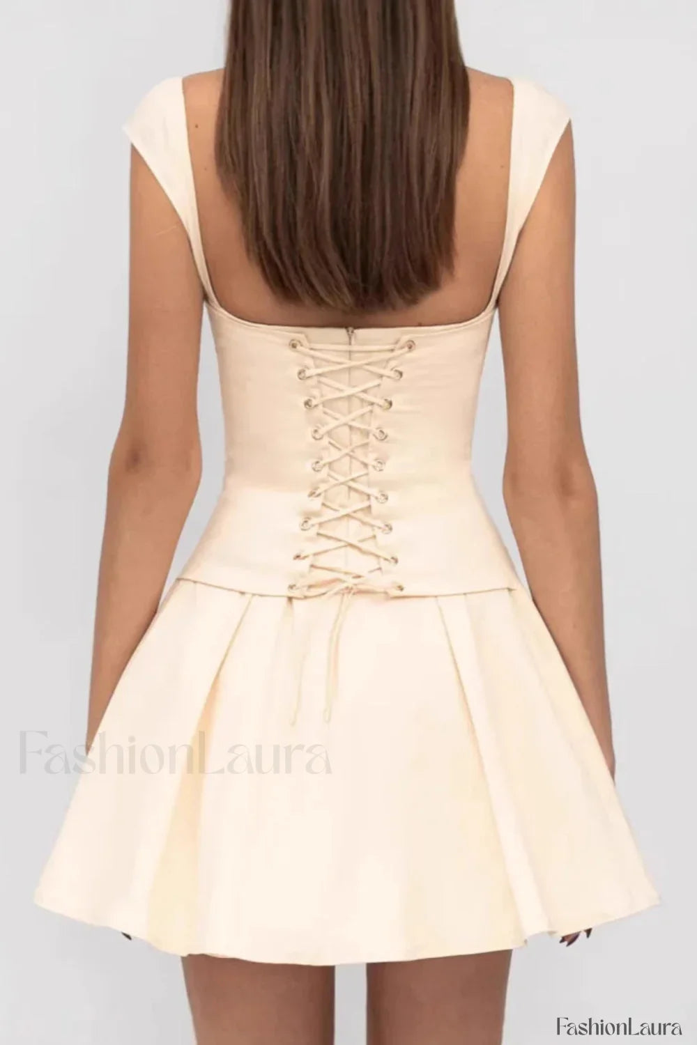 Sexy Tube Top Drawstring Waist A-Line Mesh Mini Dress