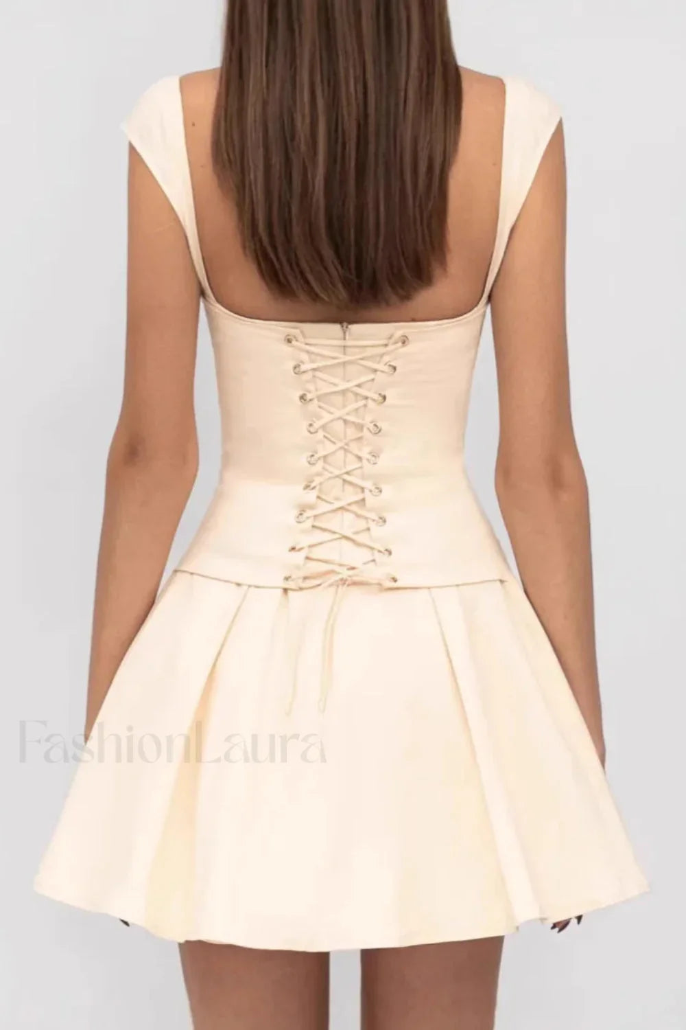 Sexy Tube Top Drawstring Waist A-Line Mesh Mini Dress