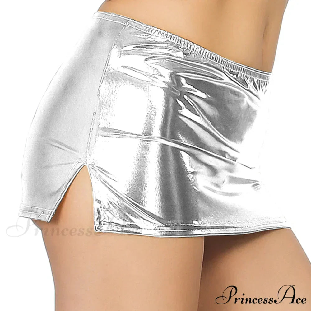 Sexy Wetlook Mini Club Party Skirt