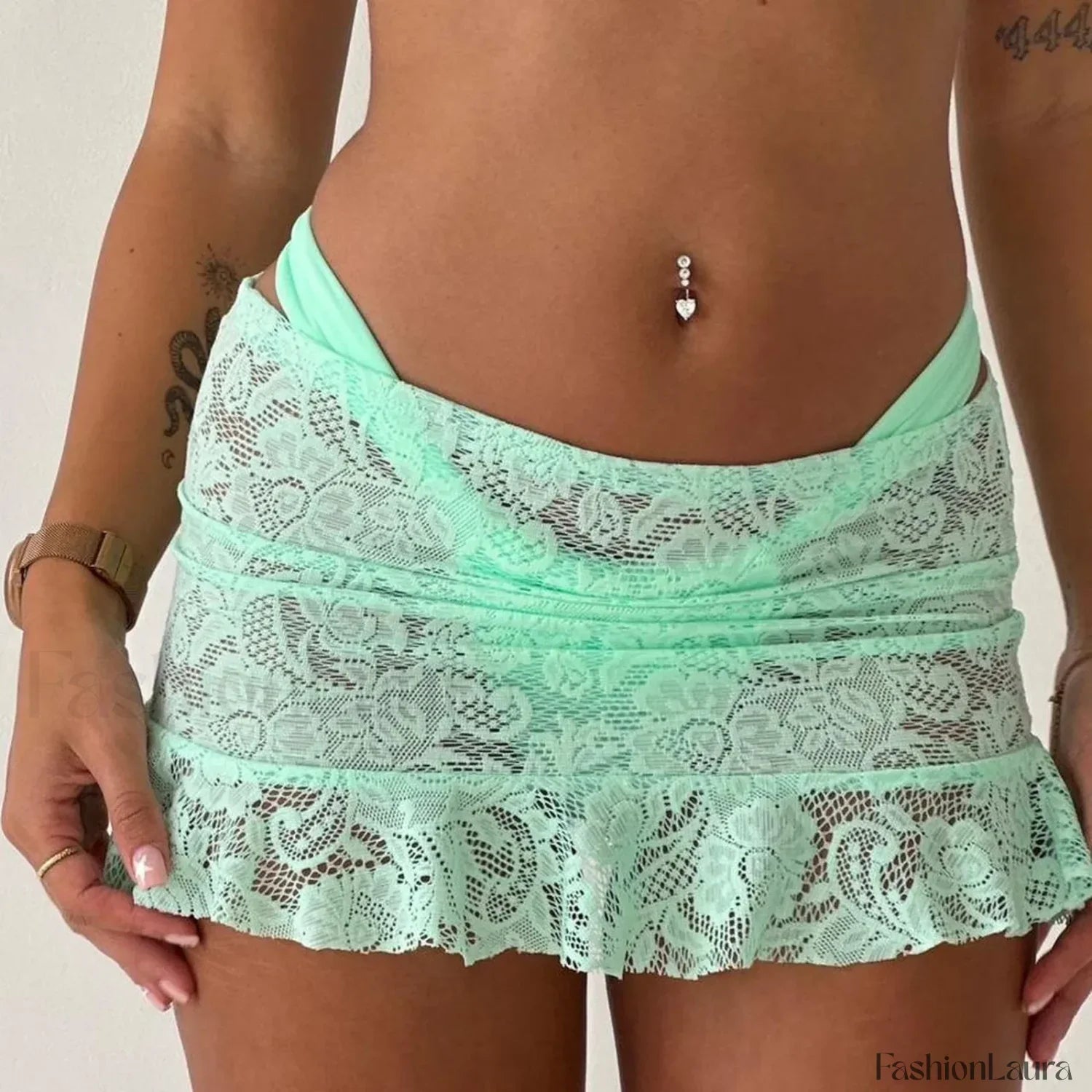 Sheer Lace Mermaid Skirt