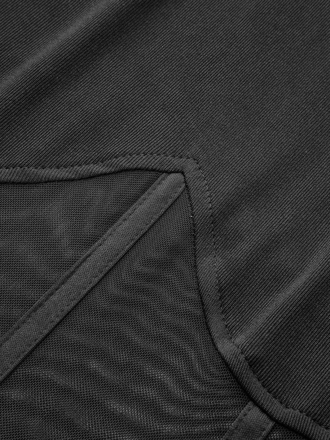 Sheer Mesh Combination Long Sleeve Top