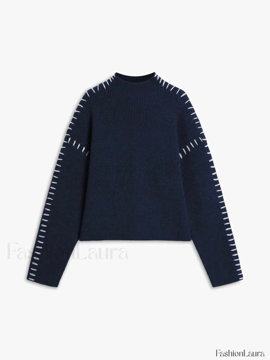 Shift The Focus Trendy Oversized Mock Neck Sweater