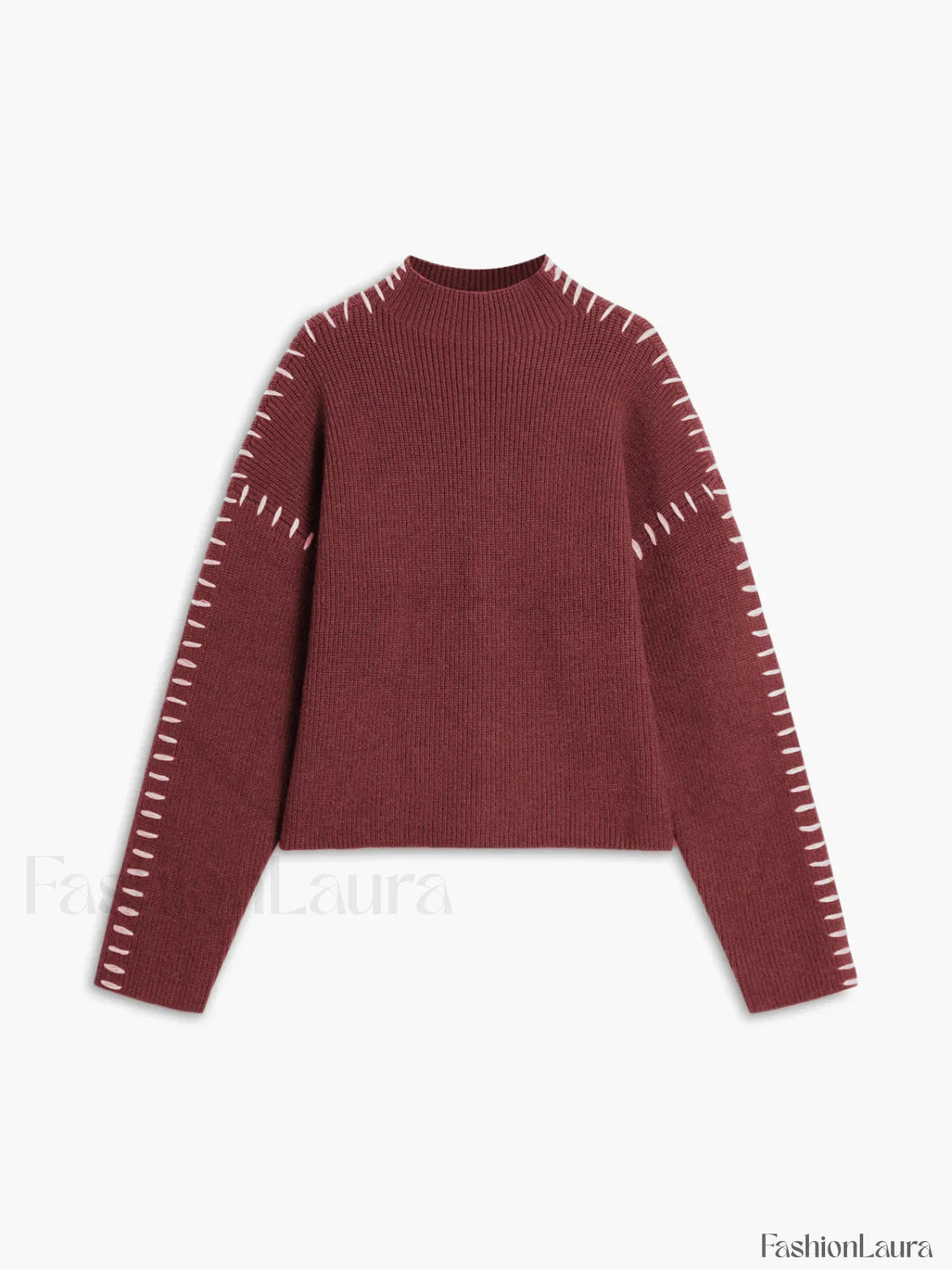 Shift The Focus Trendy Oversized Mock Neck Sweater