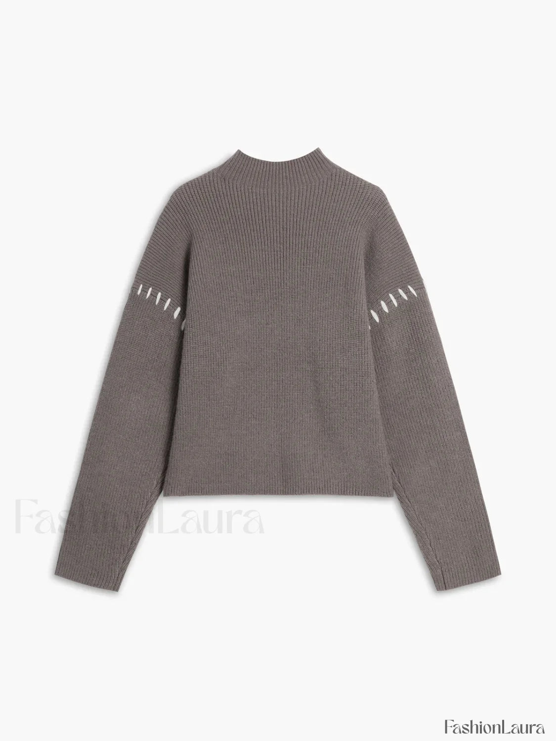 Shift The Focus Trendy Oversized Mock Neck Sweater