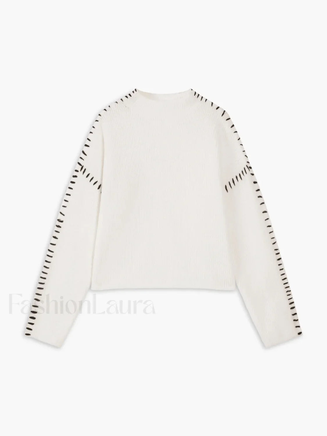 Shift The Focus Trendy Oversized Mock Neck Sweater White / XS Sweaters L
