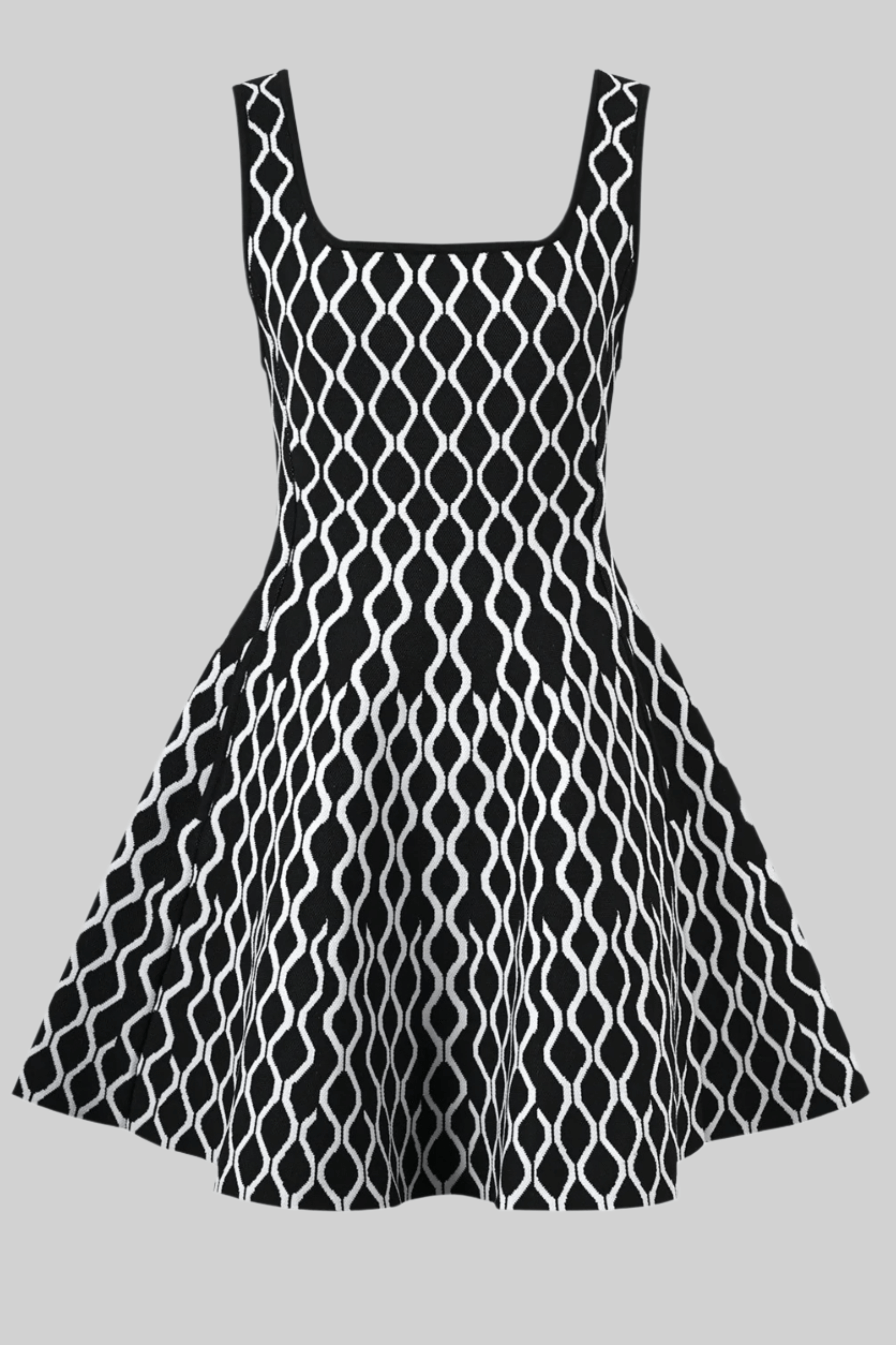 NELA PLAID MINI DRESS BLACK Black