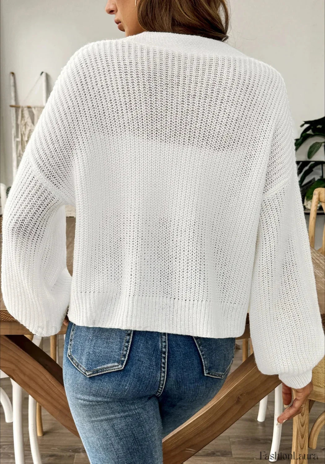 Short Knit Long Sleeve Cardigans