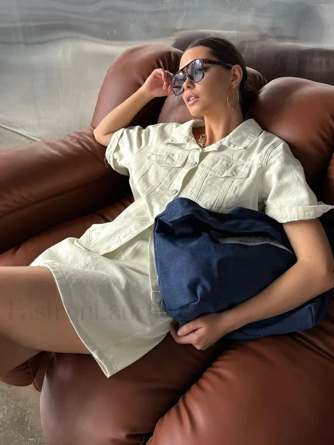 Short Sleeve Skirt Nightwear Two Piece Set