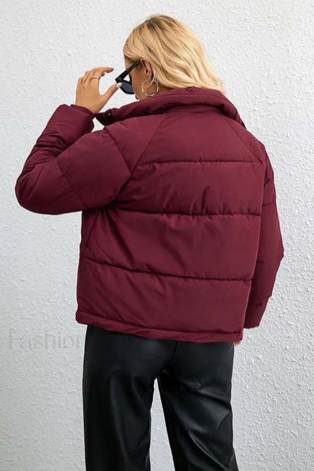Short Stand Collar Puffer Coat