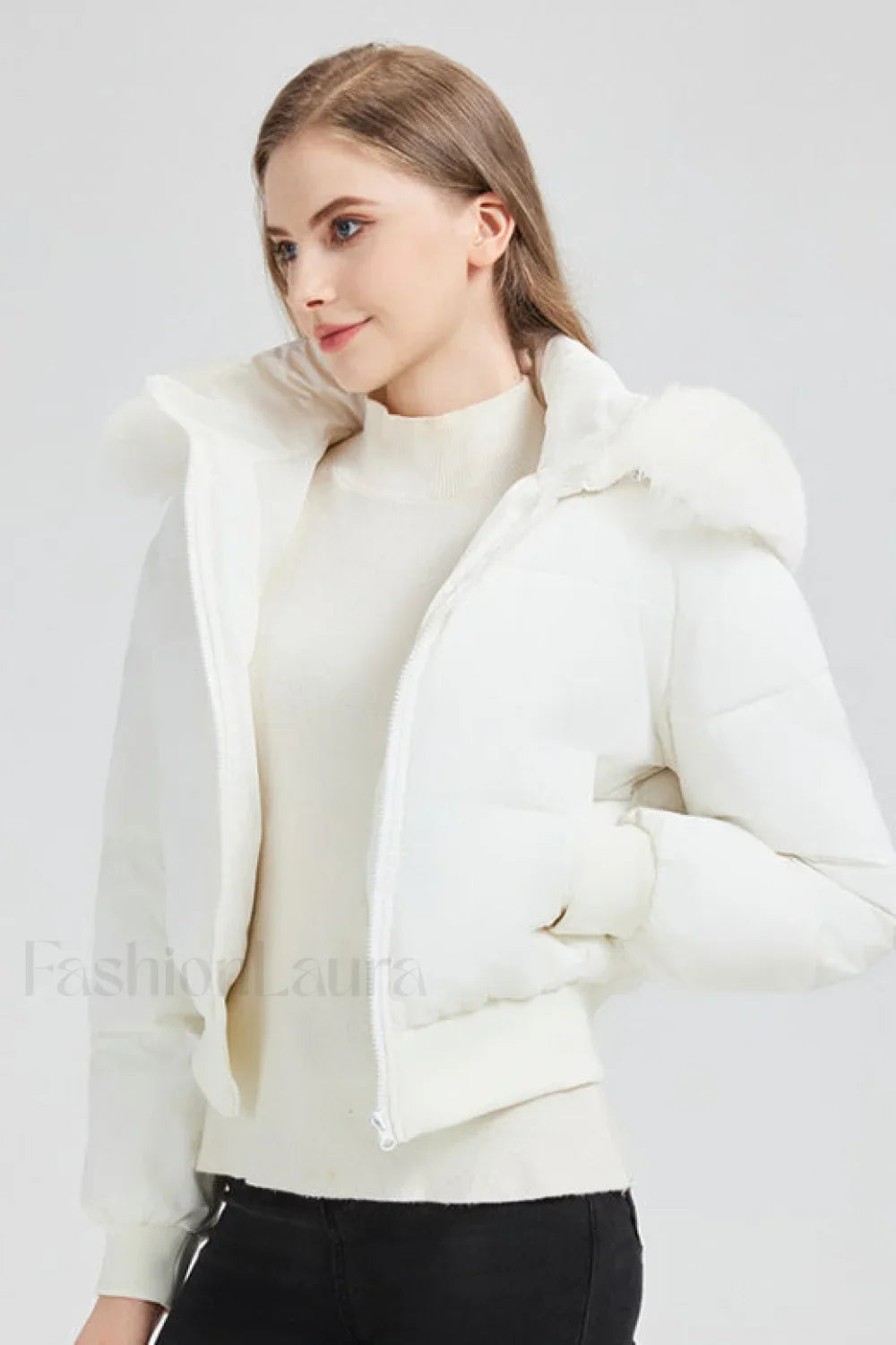 Short Waist Slim Puffer Coat