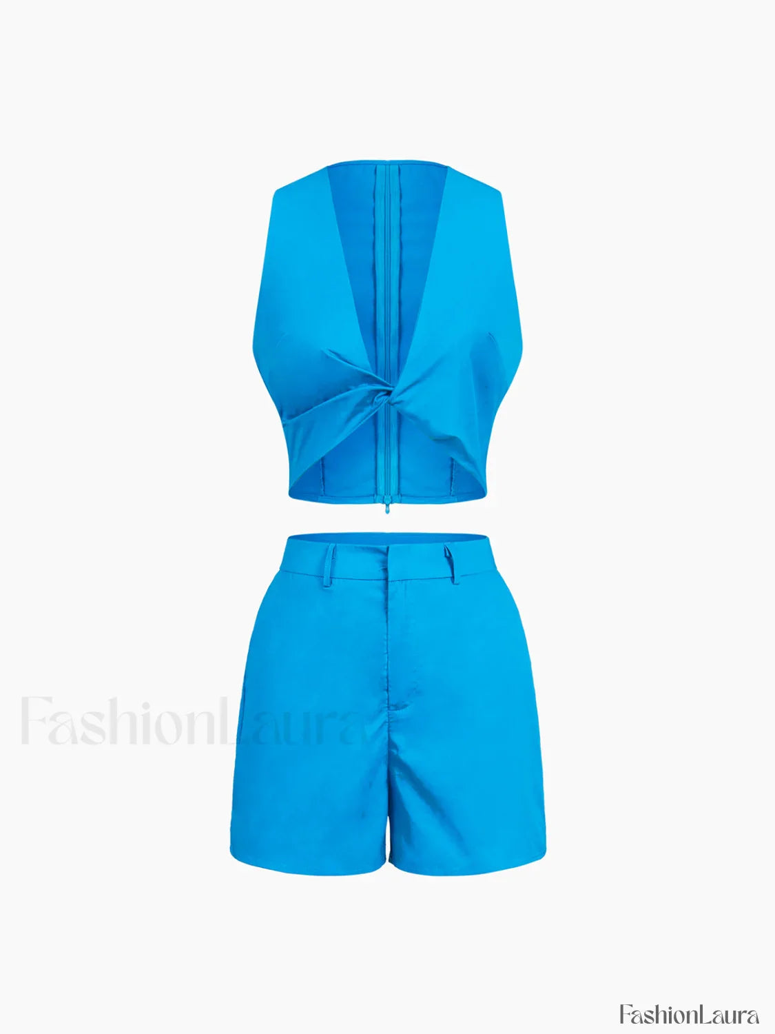 Sicilia Knotted Two Trendy Piece Shorts Set