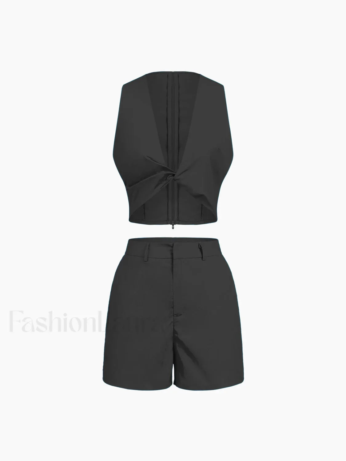 Sicilia Knotted Two Trendy Piece Shorts Set