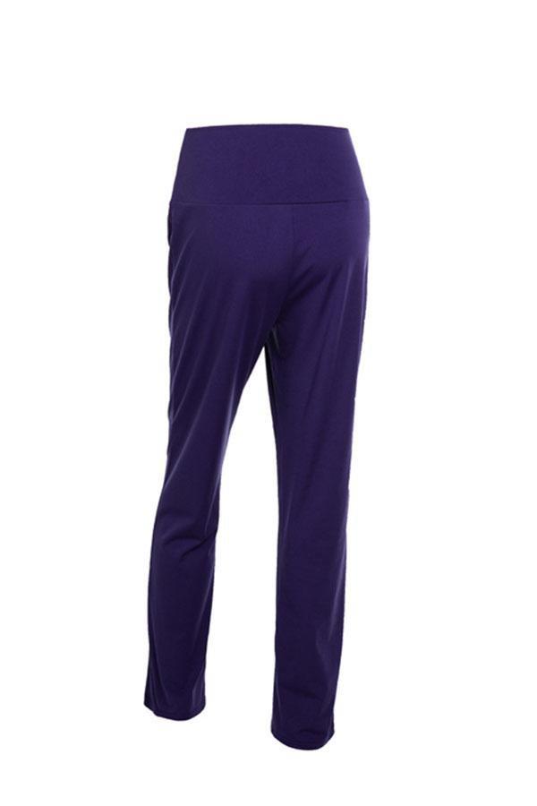 Simple High-waisted Straight Pants