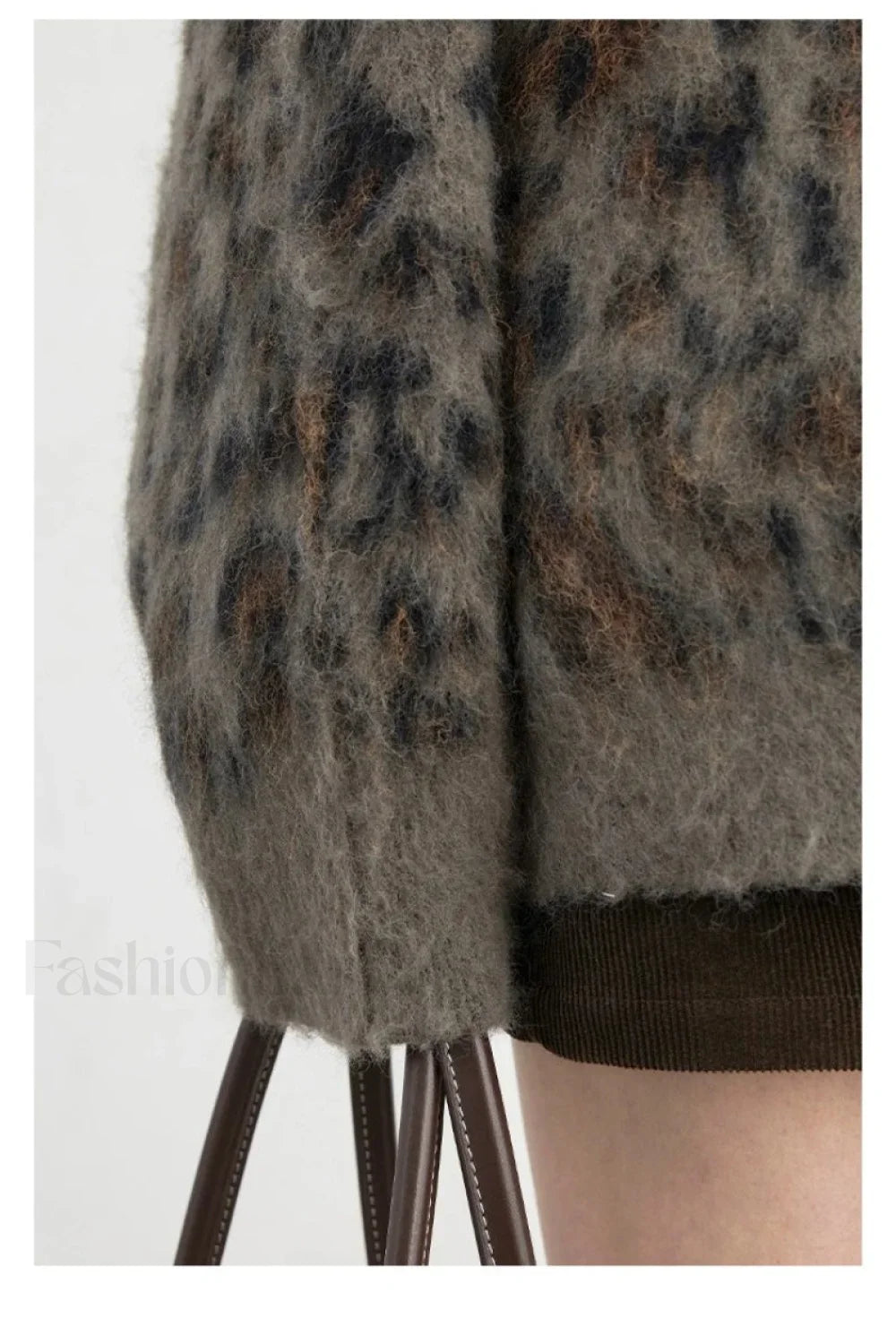 Single Breasted Leopard Print Cardigan