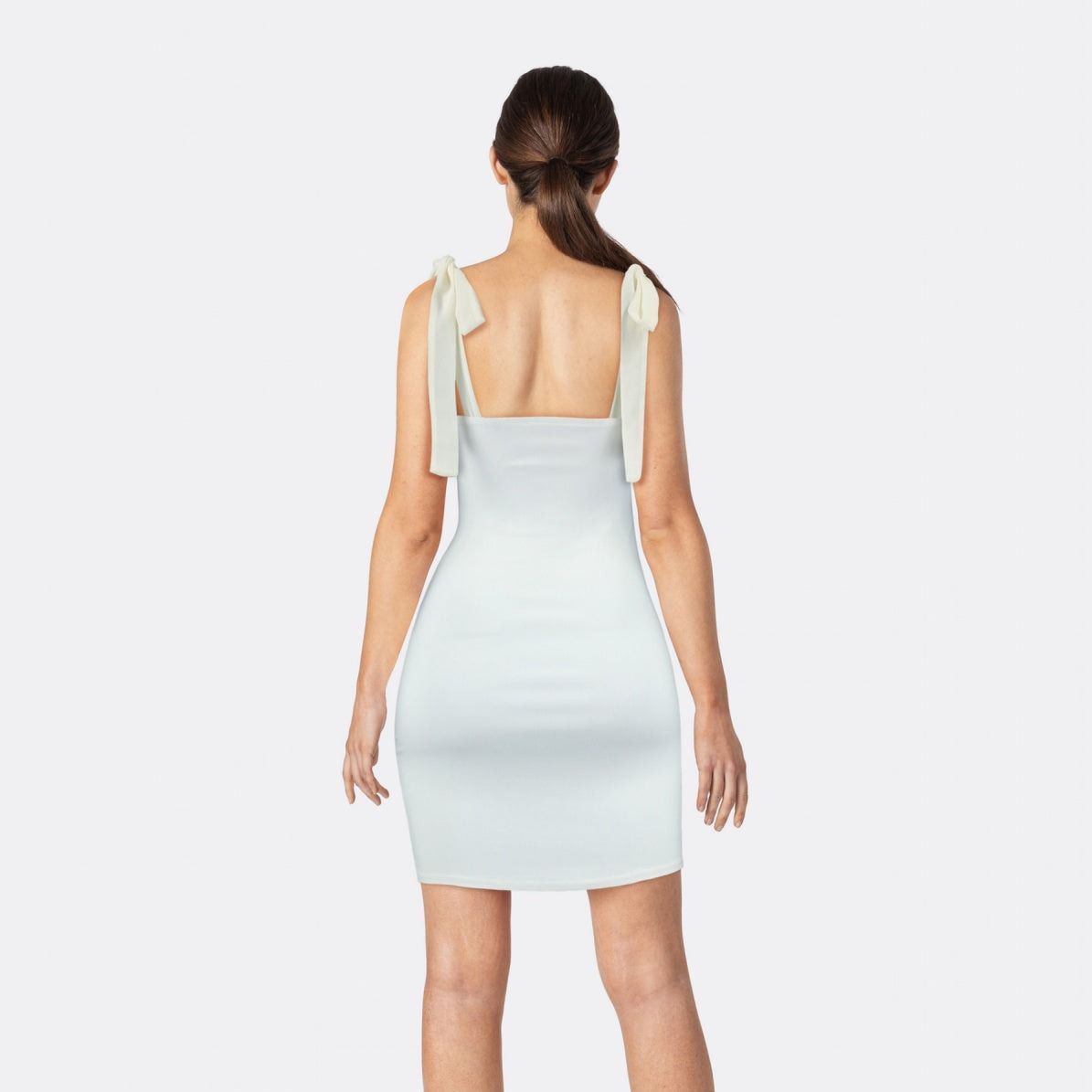 Ribbon Tie Up Corset Bodycon Midi Dress - View 10