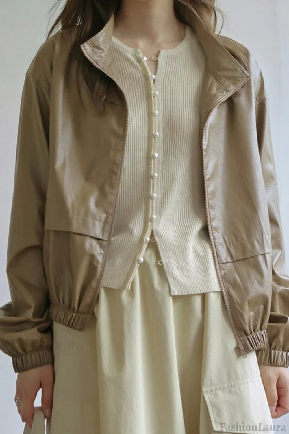 Sleek Wool Knit Cardigan