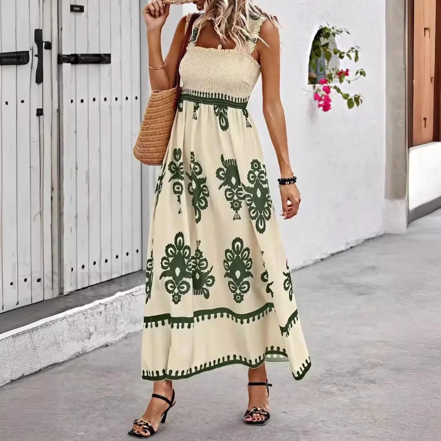 Sleeveless A-Line Party Boho Dress