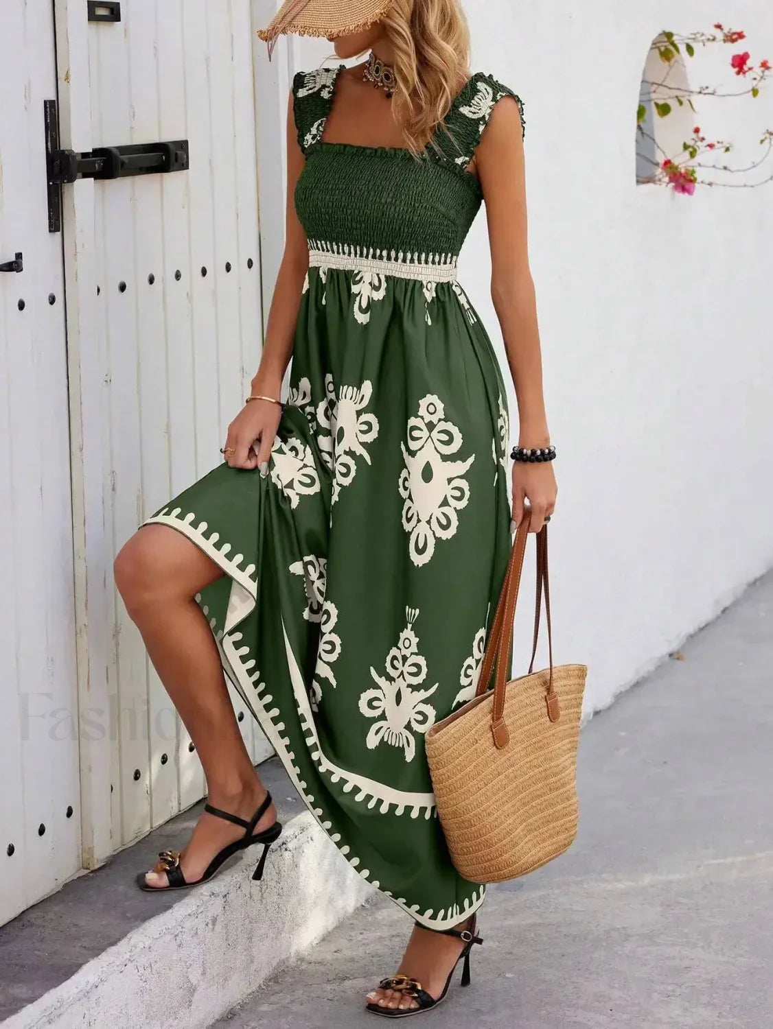 Sleeveless A-Line Party Boho Dress