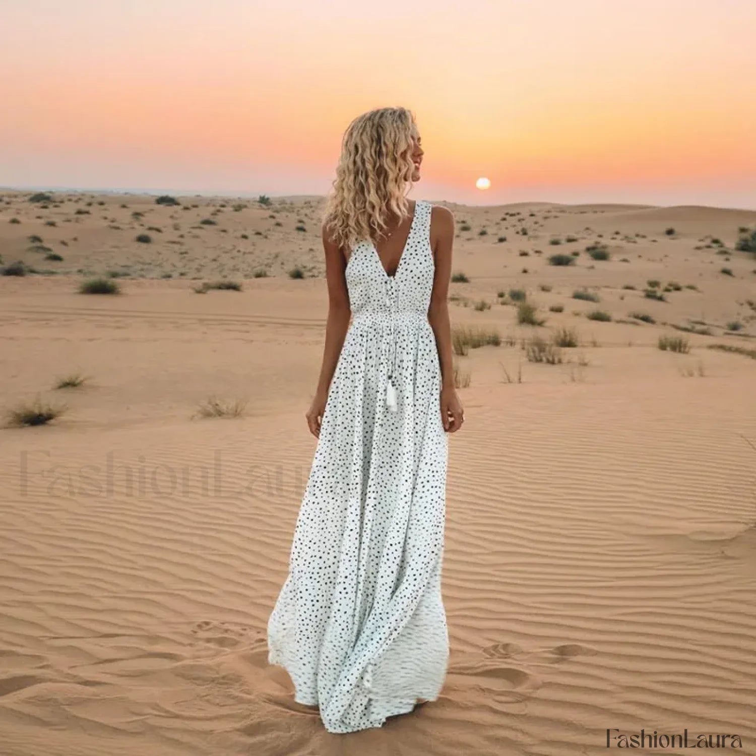 Sleeveless A-Line Patchwork Boho Dress