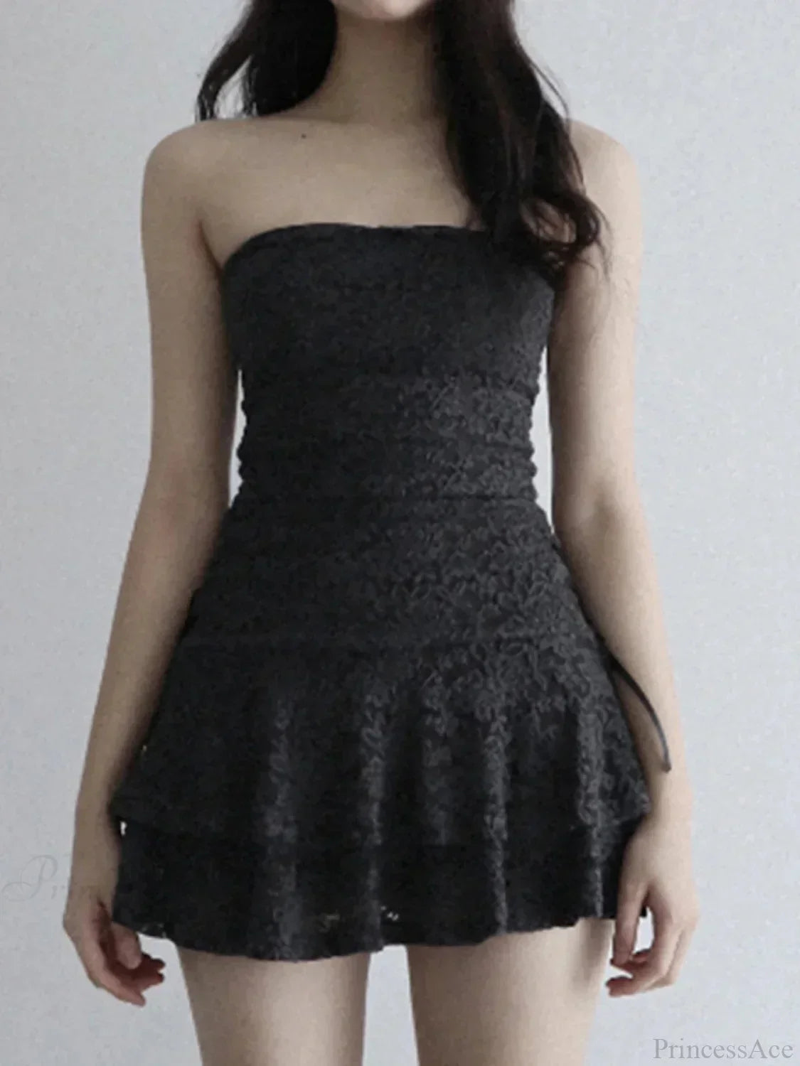 Sleeveless Mesh Cocktail M Dress Black / S