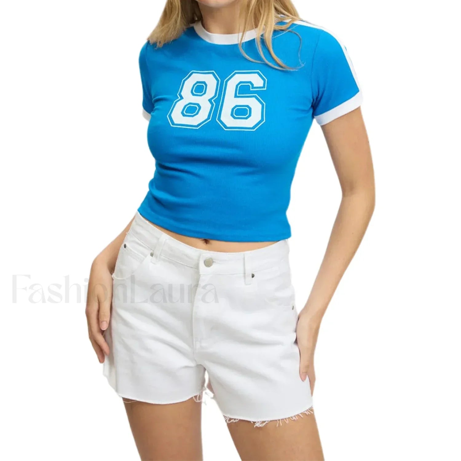 Slim Crop Tops Summer Baby Tee T-Shirt