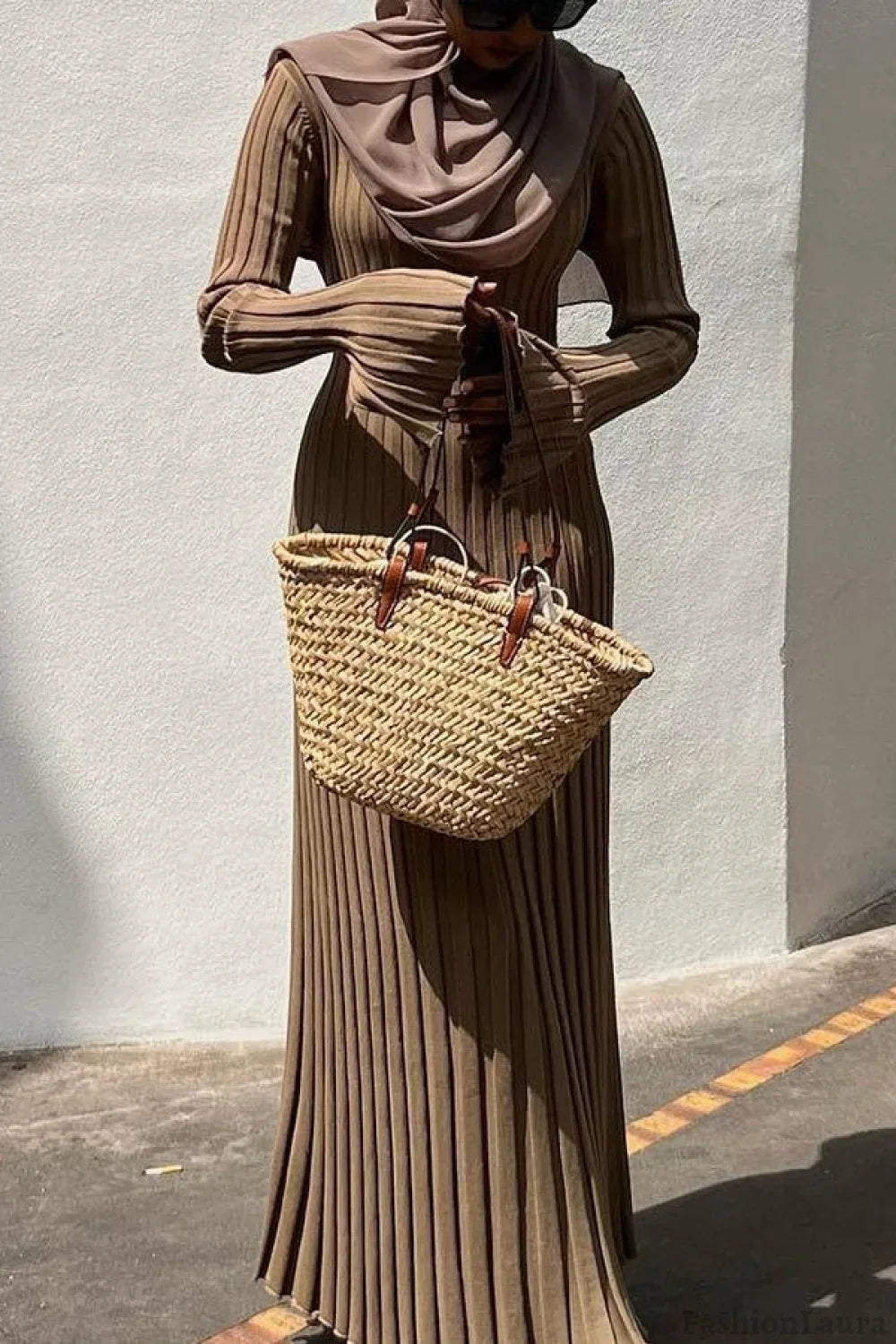 Slim Fit Crew Neck Sweater Dress