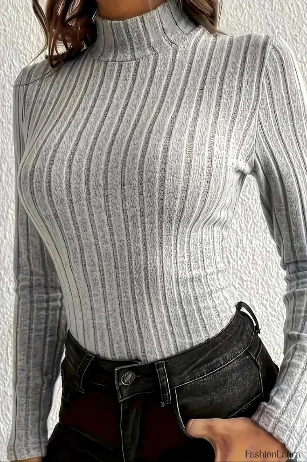 Slim Fit Mock Neck Knit Sweater