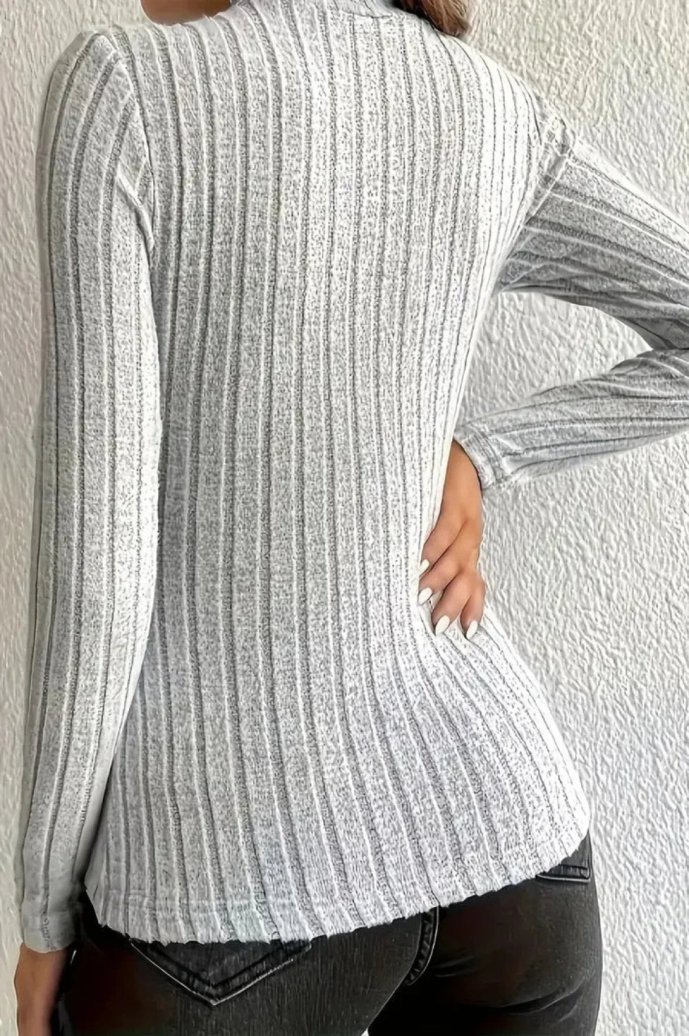 Slim Fit Mock Neck Knit Sweater