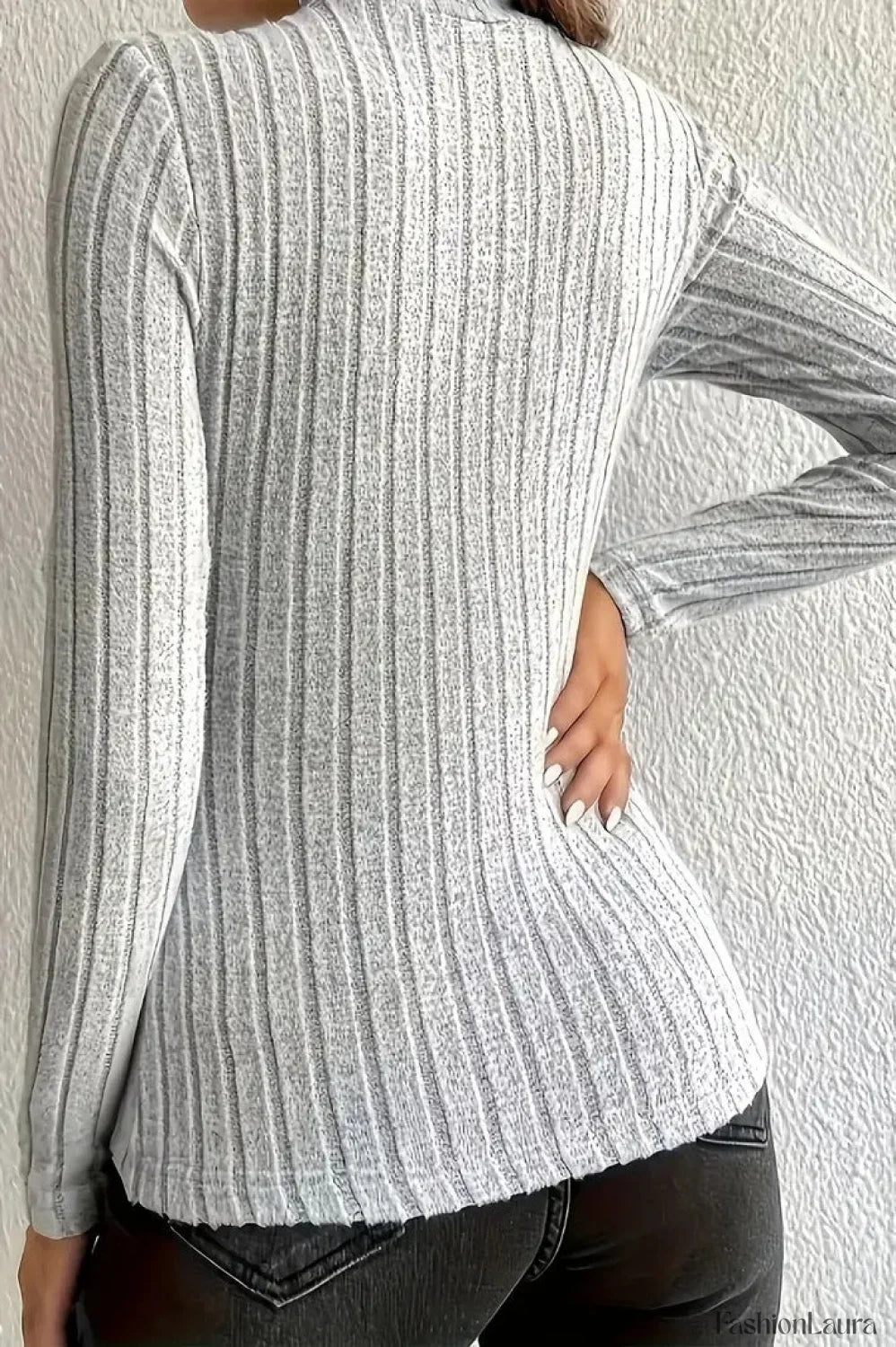 Slim Fit Mock Neck Knit Sweater