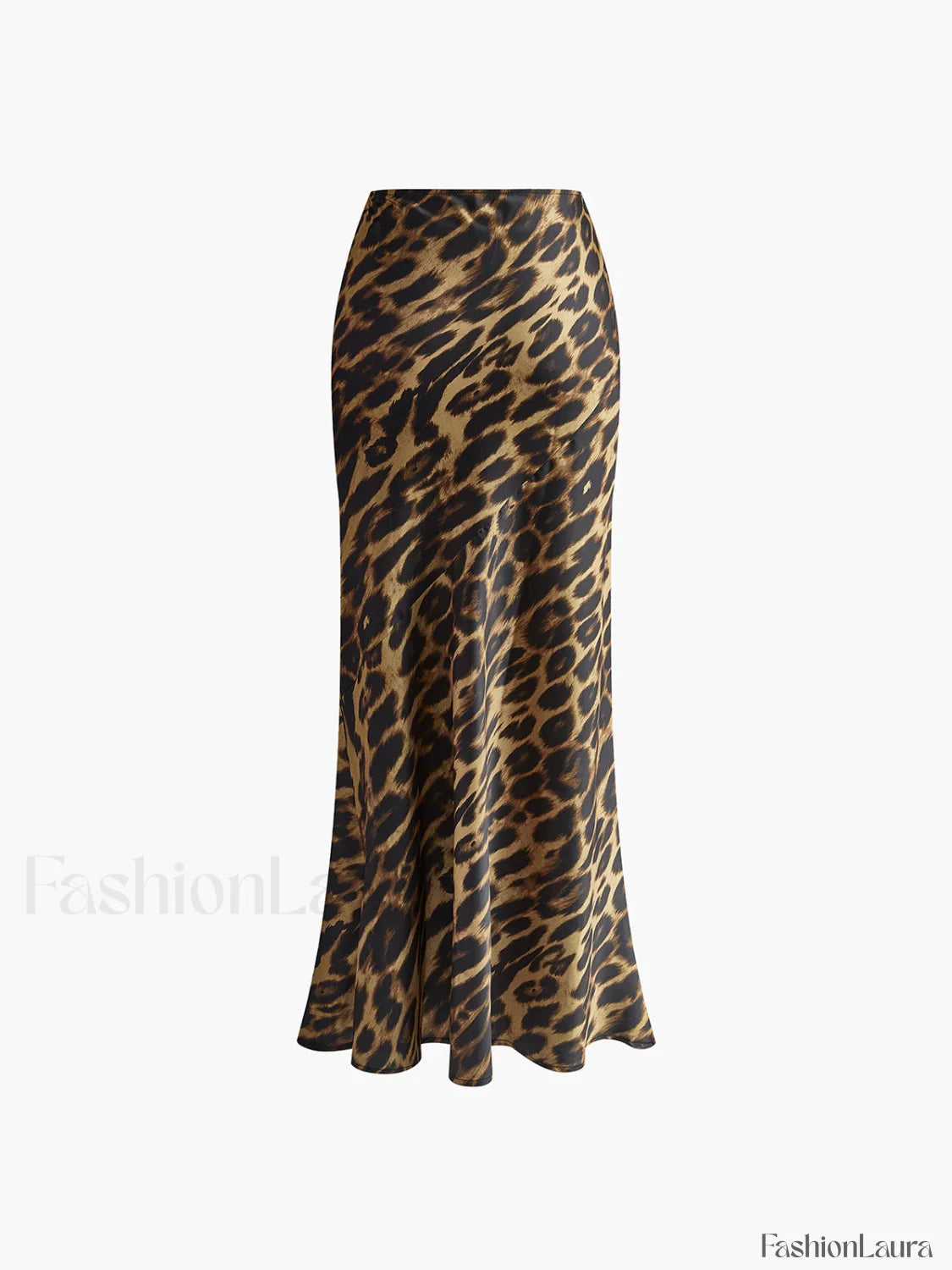Slim Leopard Print Maxi Skirt