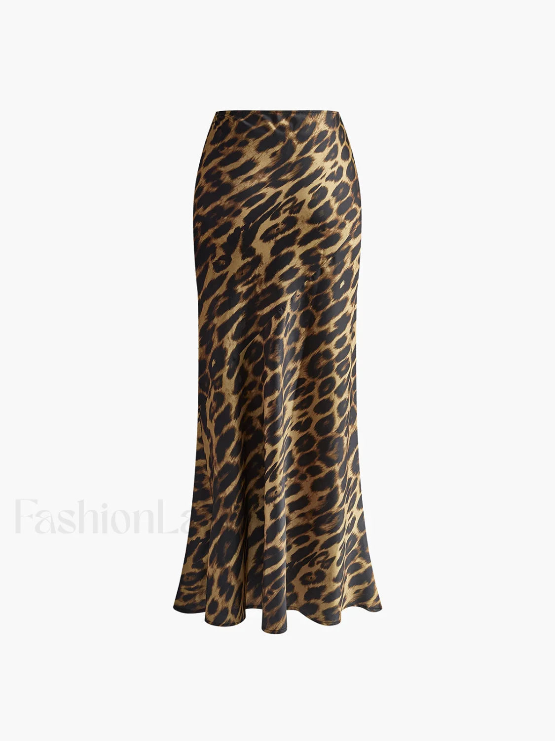 Slim Leopard Print Maxi Skirt