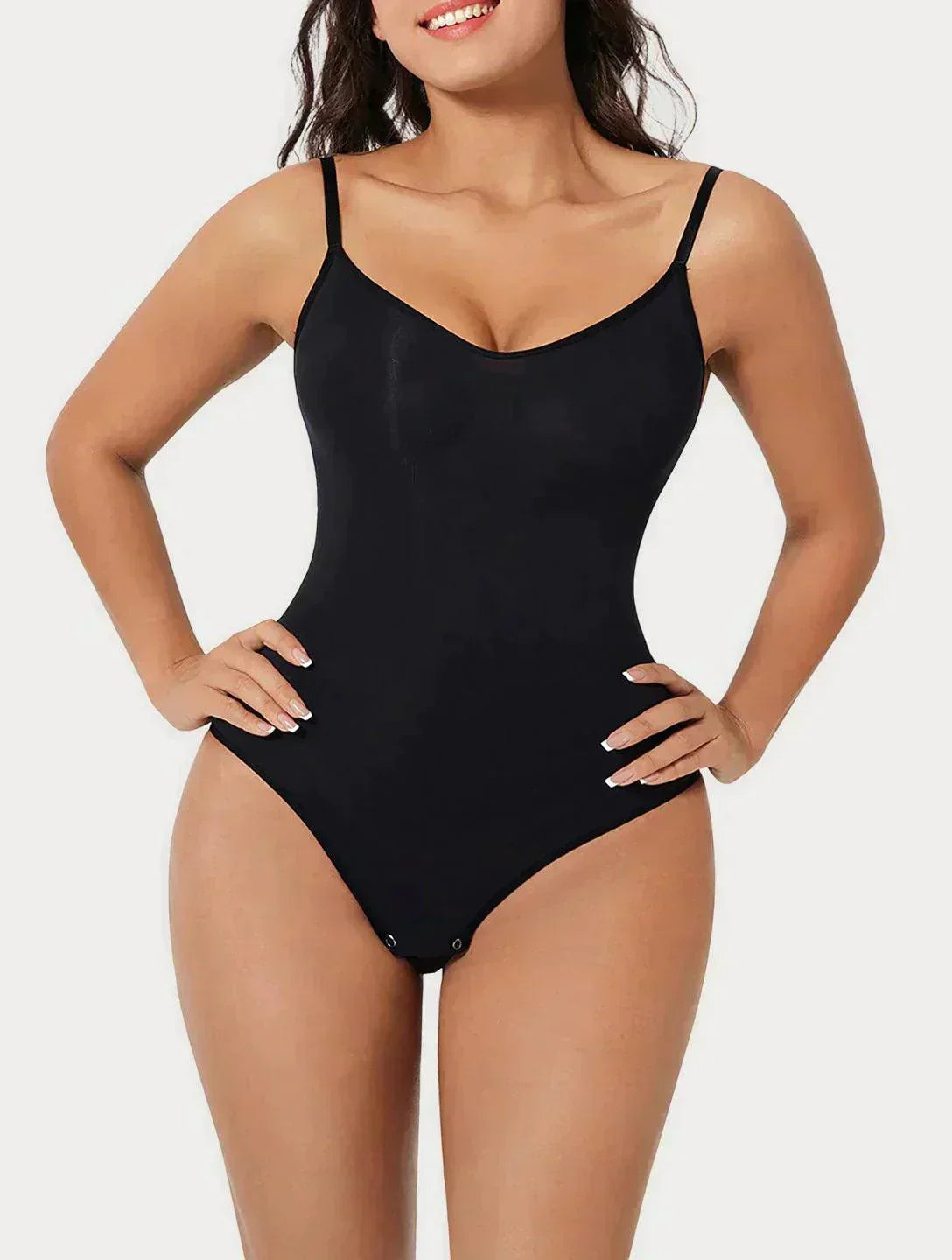 Spaghetti Strap Scoop Neck Shaping Bodysuit