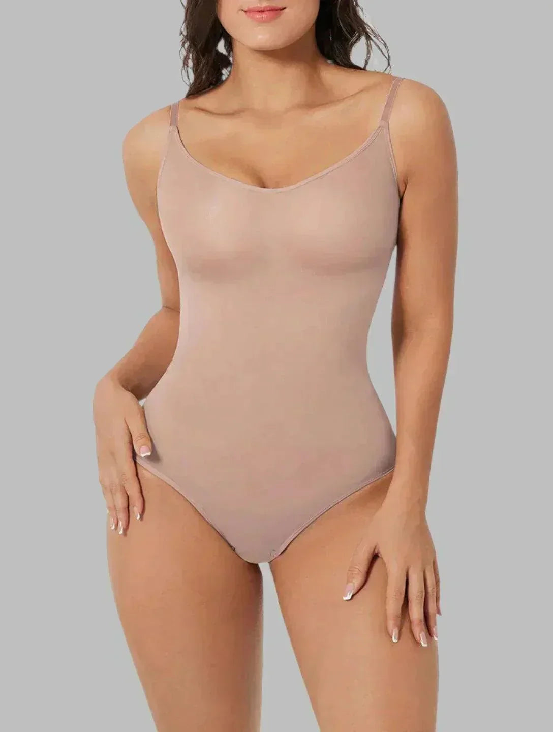 Spaghetti Strap Scoop Neck Shaping Bodysuit