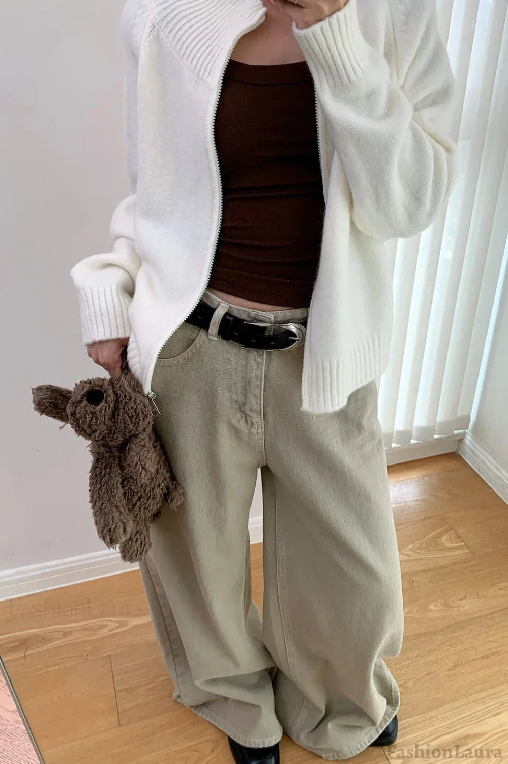 Soft Knit Zipper Cardigan