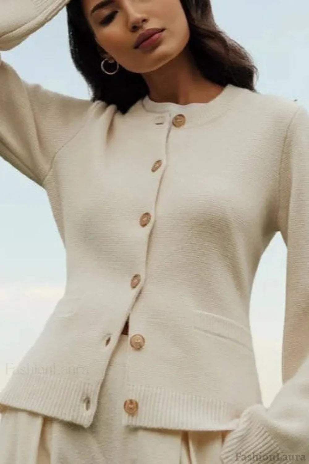 Soft Plush Relaxed Cardigan S / White