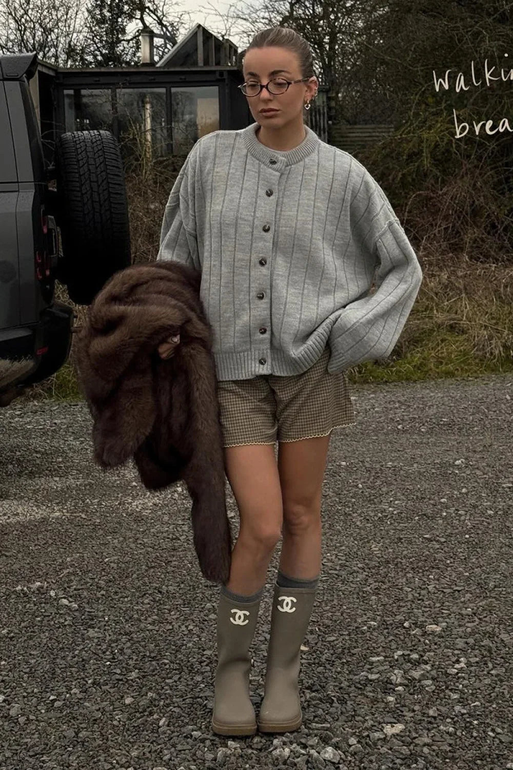 Soft Rib Relaxed Cardigan S / Light Grey