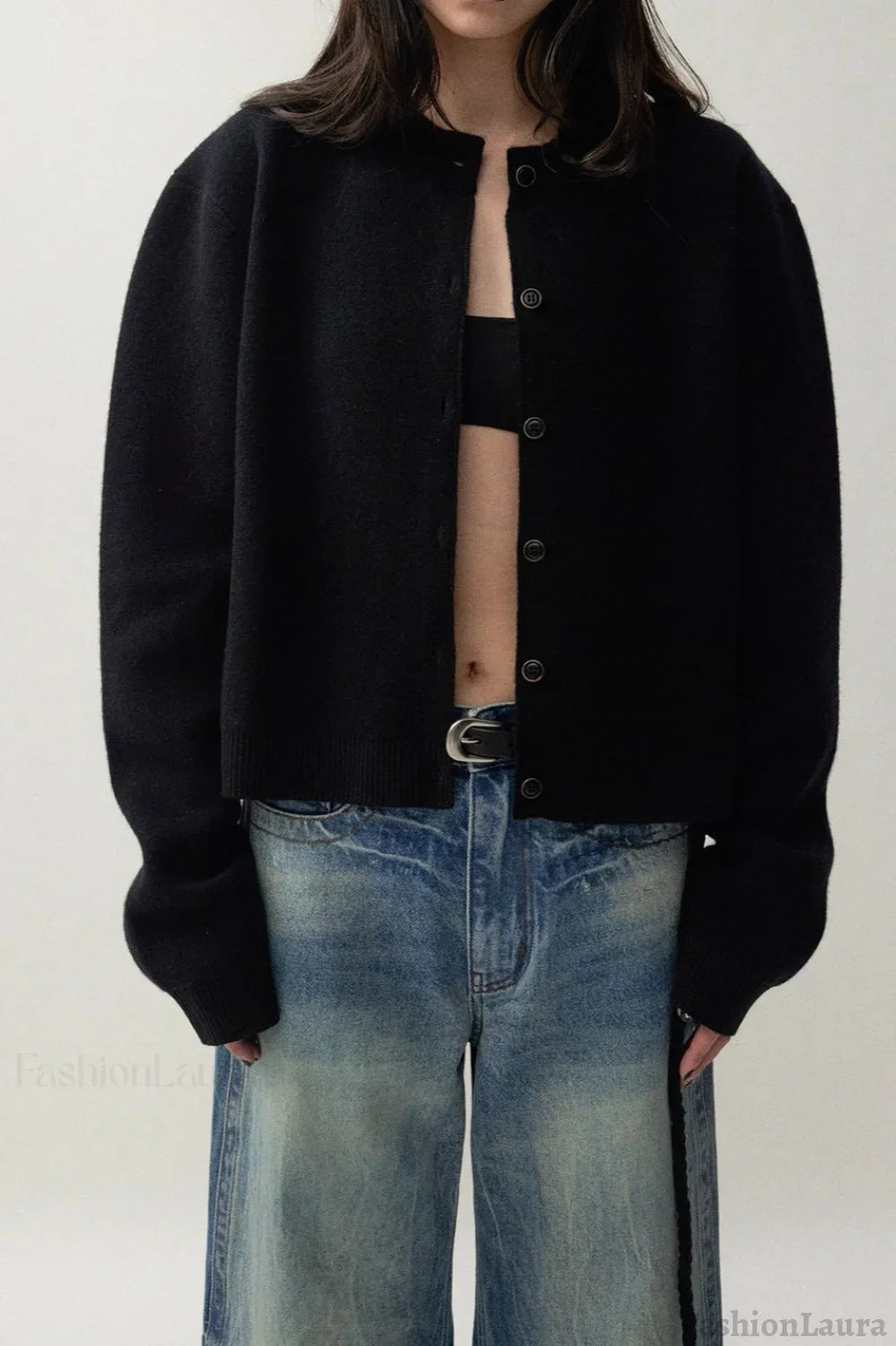 Soft Yet Structured Cardigan M / Black