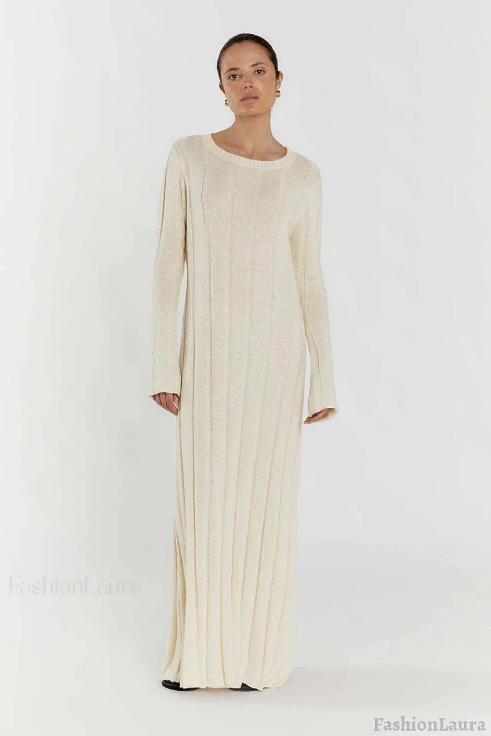 Solid A Line Maxi Sweater Dress
