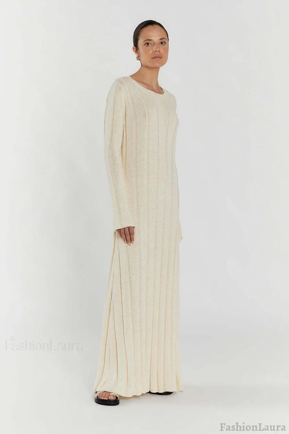 Solid A Line Maxi Sweater Dress