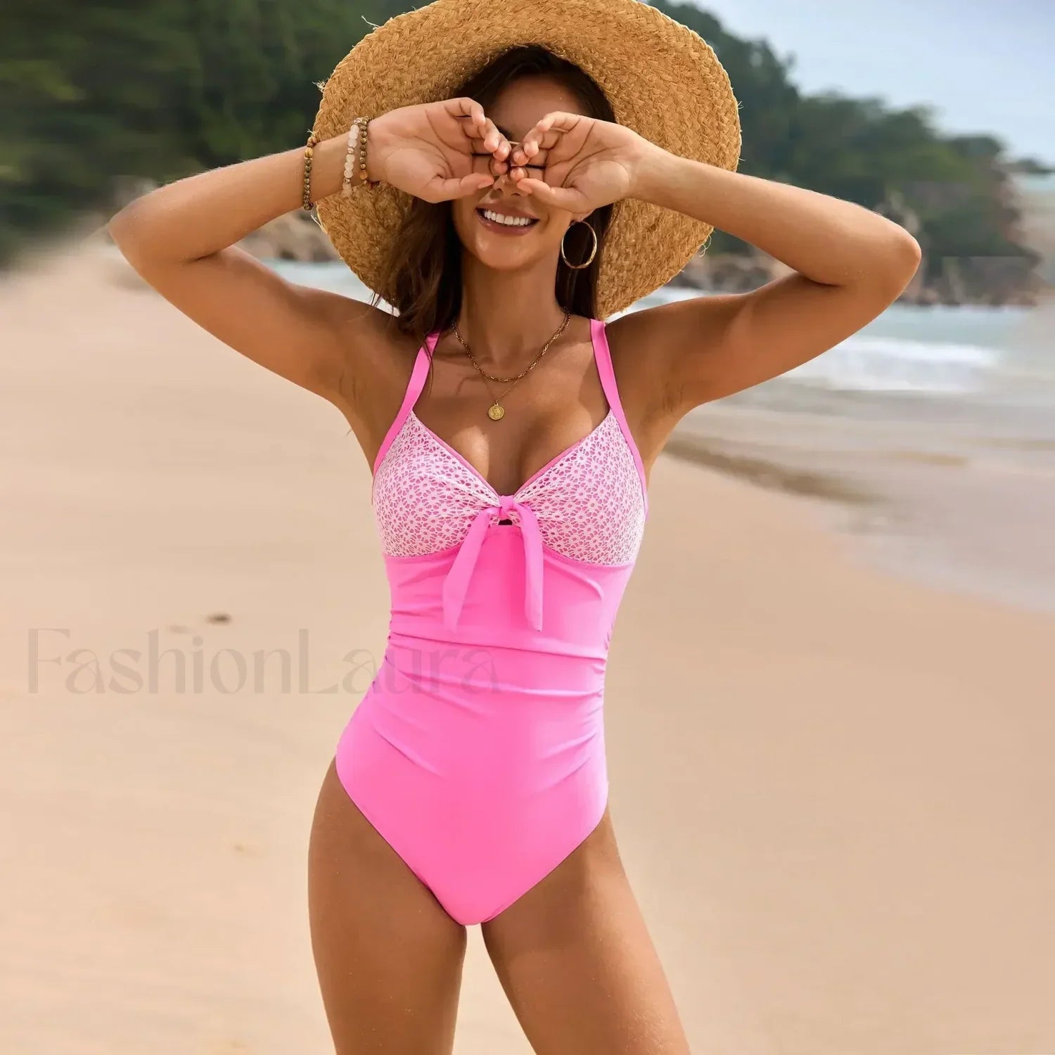 Solid Color Monokini One Piece