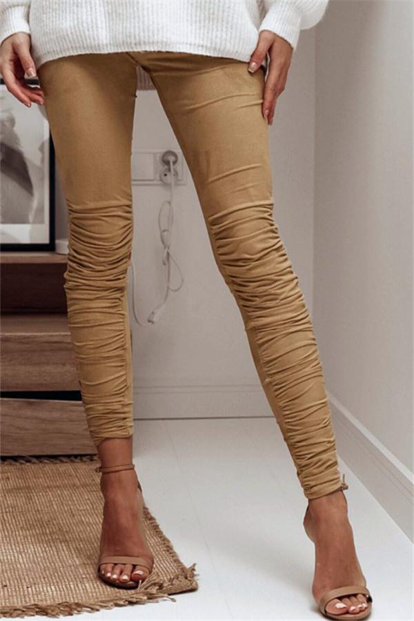 Solid Color Narrow Pants