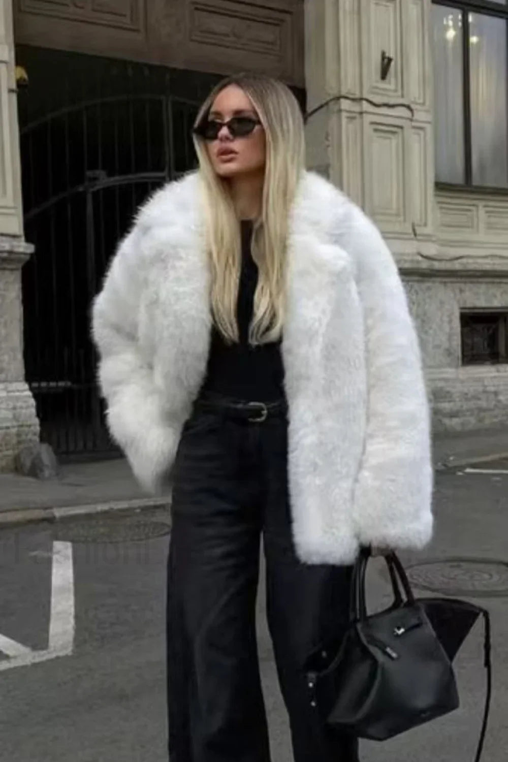 Solid Eco Faux Fur Coat White / S coats