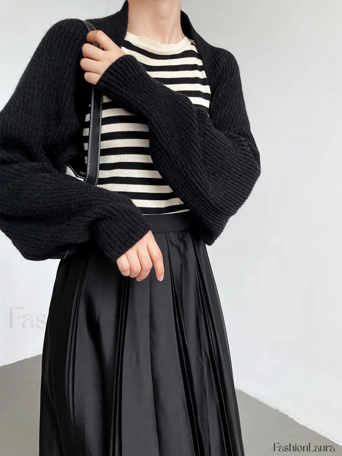 Solid Open-Front Graceful Shrug Sweater