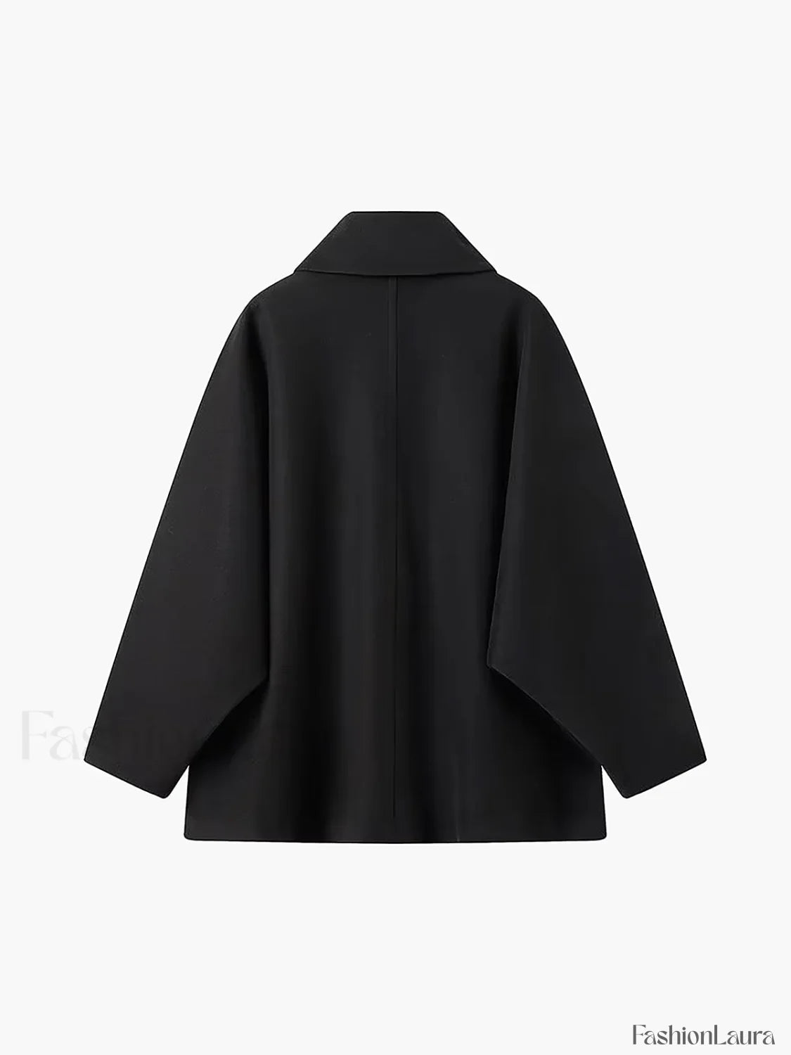 Solid Oversized Graceful Pocket Button Coat