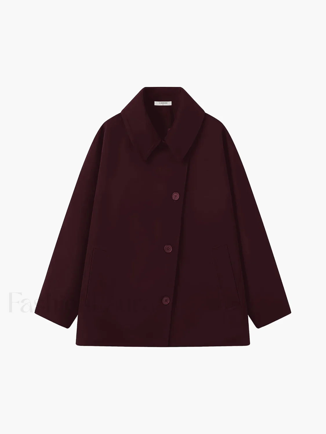 Solid Oversized Pocket Button Coat