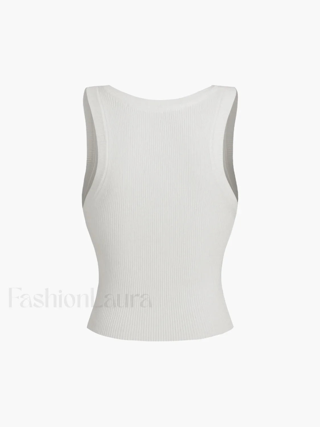 Solid Ribbed Graceful Sweater Vest