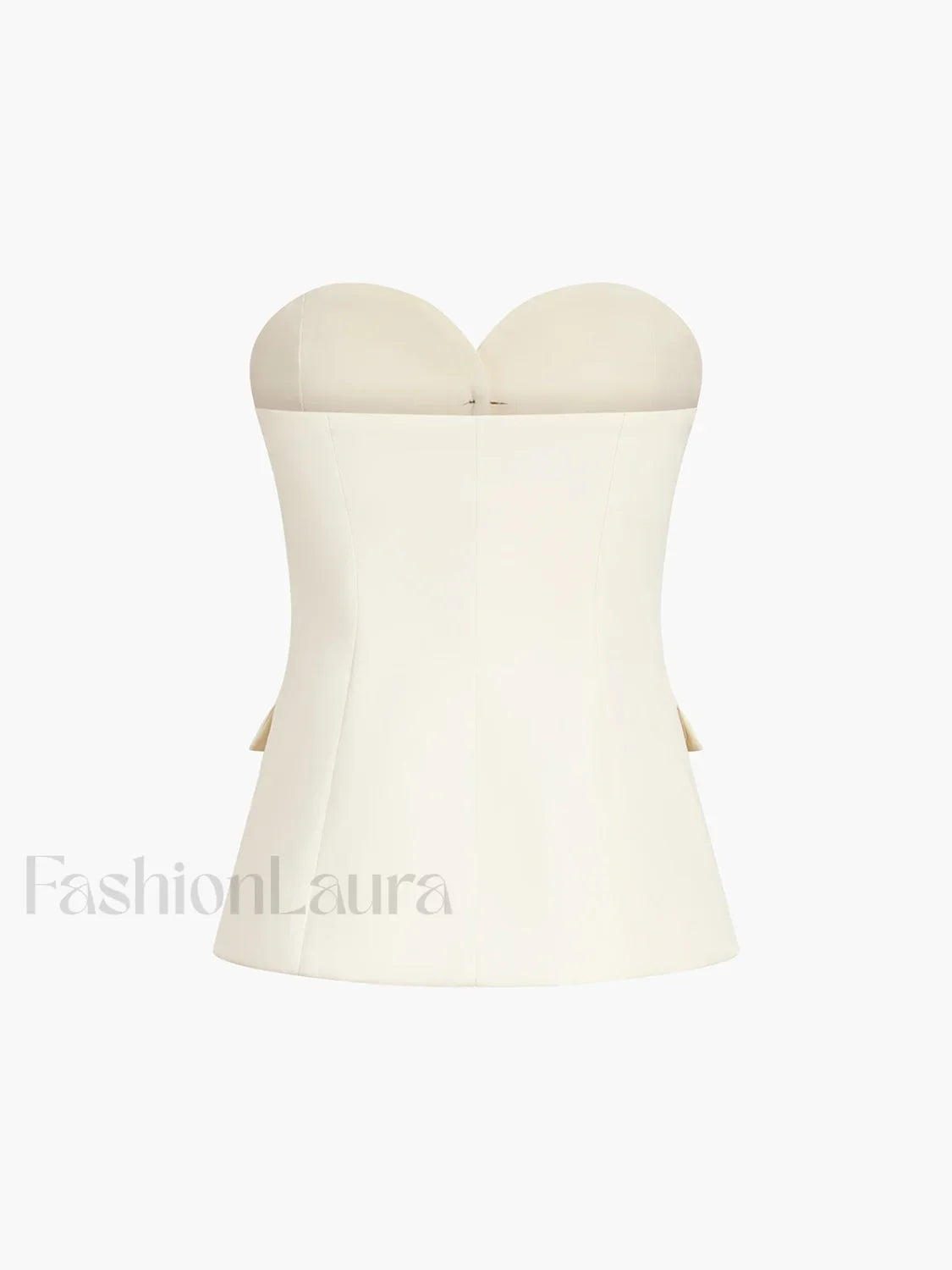 Solid Tube Top With Wide Leg Pants Set