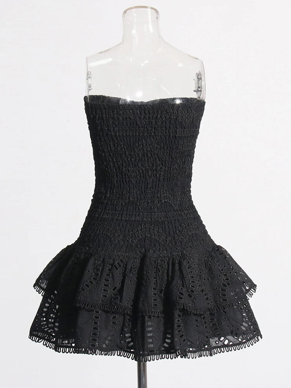 Sophia Sleeveless Spliced Ruffles Mini Dress