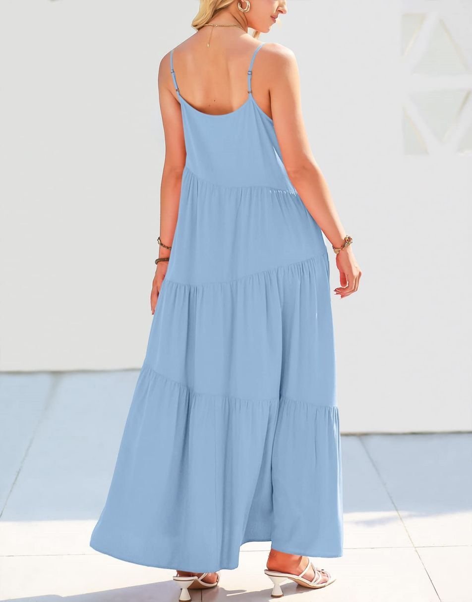 Abelia Premium Asymmetrical Maxi Dress for Summer Boutique Collection
