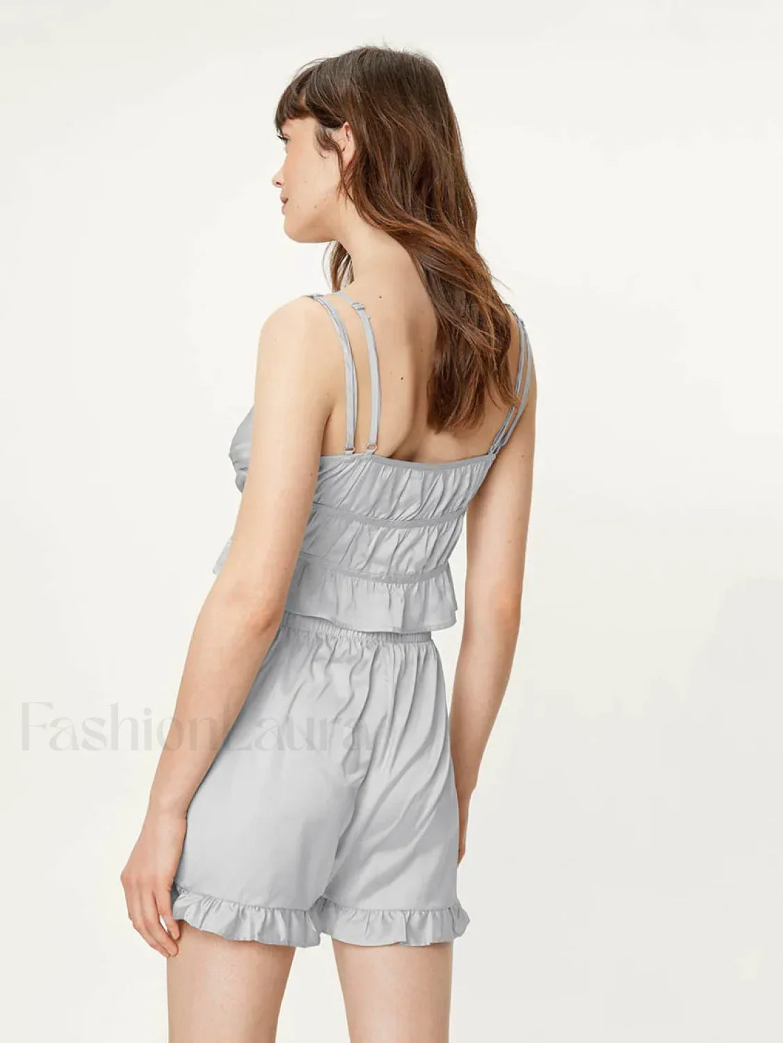 Spaghetti Strap Crop Shorts Two Piece Set